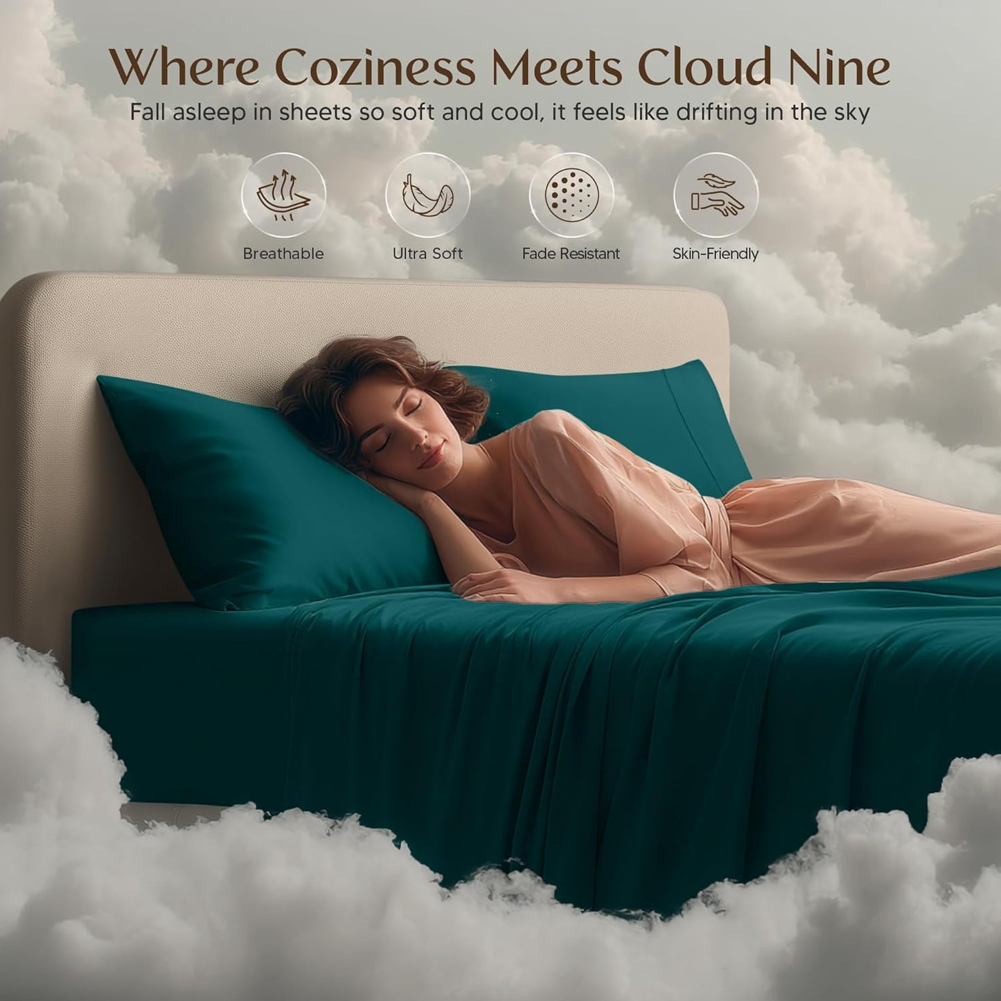 Utopia Bedding Twin Sheet Set - Soft & Breathable 3-Piece Microfiber Bed Sheets | Oeko-Tex Certified (Teal Green)