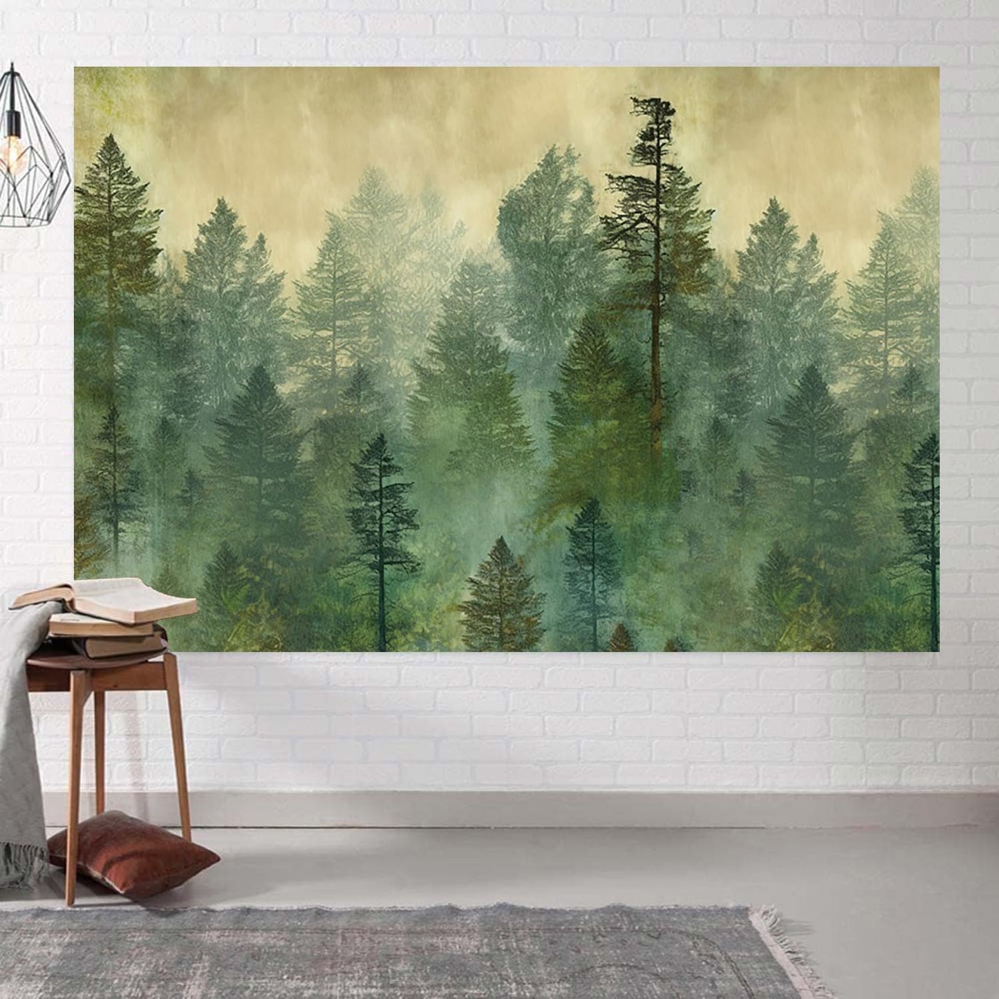 Tranhiafe 9x6ft Oil Painting Forest Backdrop Nature Watercolor Tree Photography Background Kids Birthday Newborn Baby