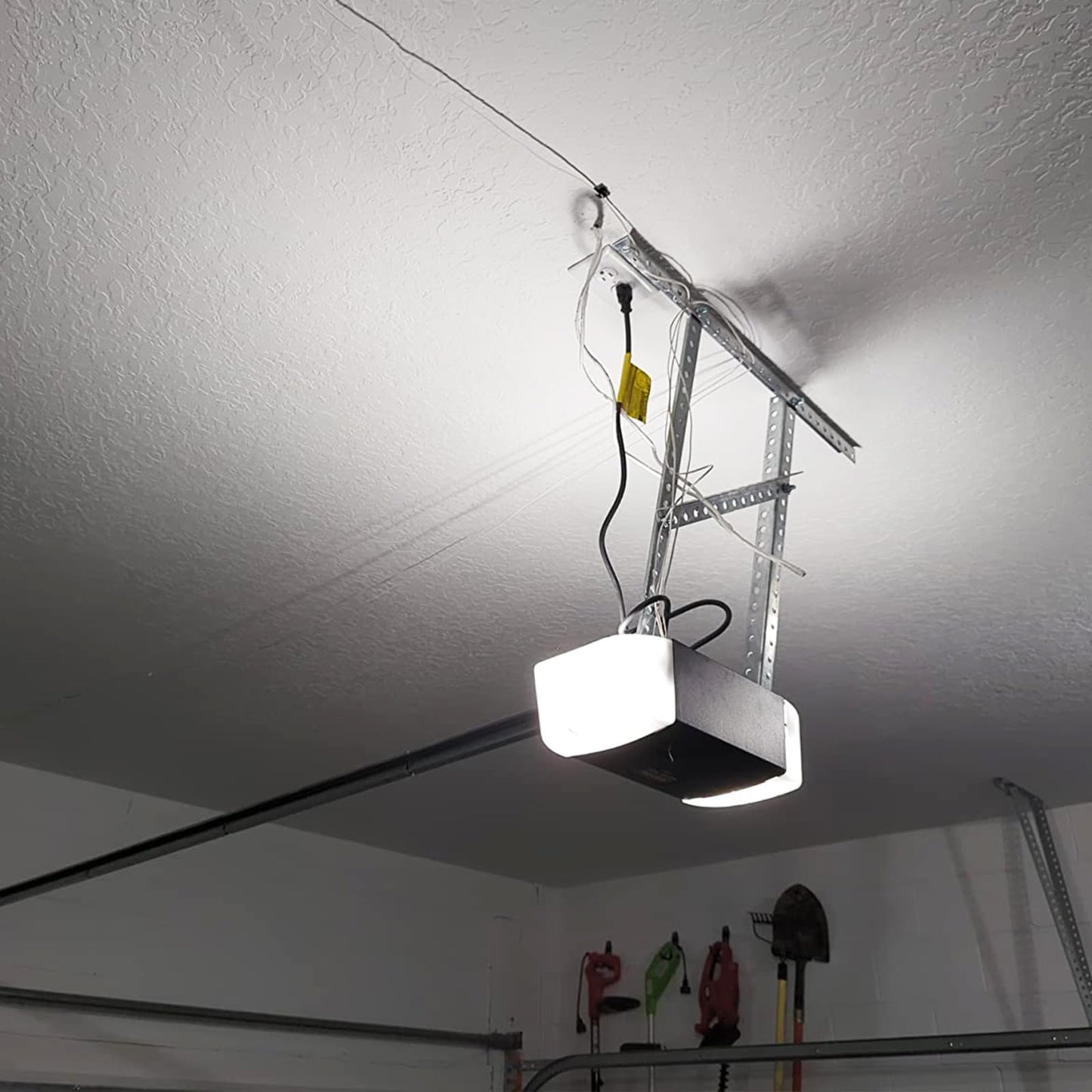 Garage Door Opener Hanging kit, Universal Garage Door Opener Installation Kit, Galvanized Garage Door Angle Iron Bracket and Mounting Hardware