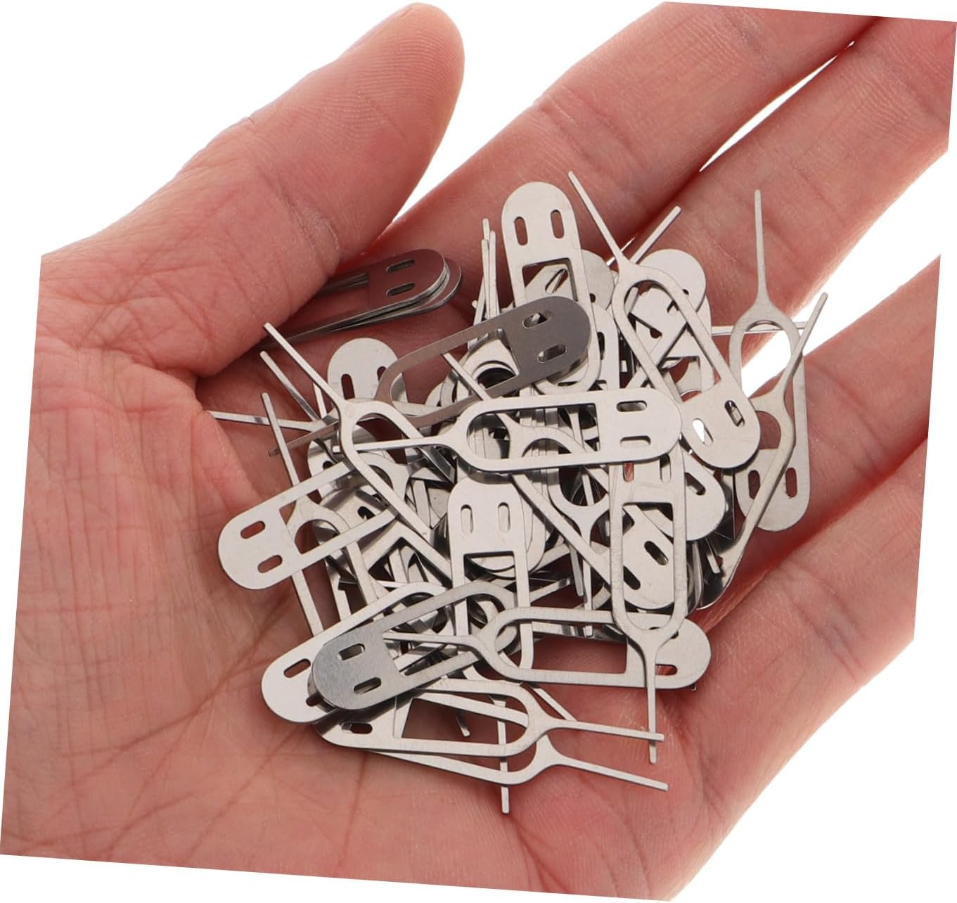 50pcs ARTIBETTER Stainless Steel Sim Card Ejector Tool Sim Pin for Efficient Removal of Card Tray Compatible with All