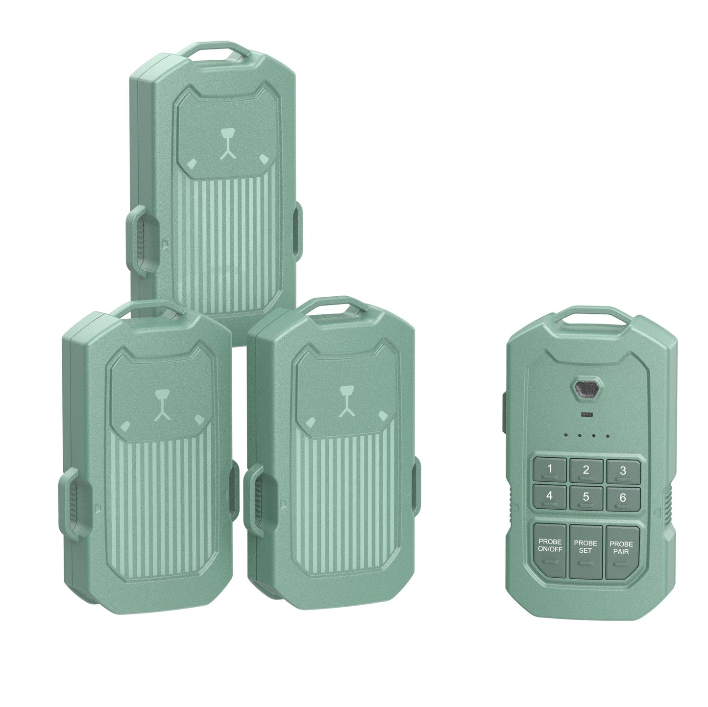 Portable Radar Perimeter Security Alarm System, Green (1 Receiver + 3 Detectors)