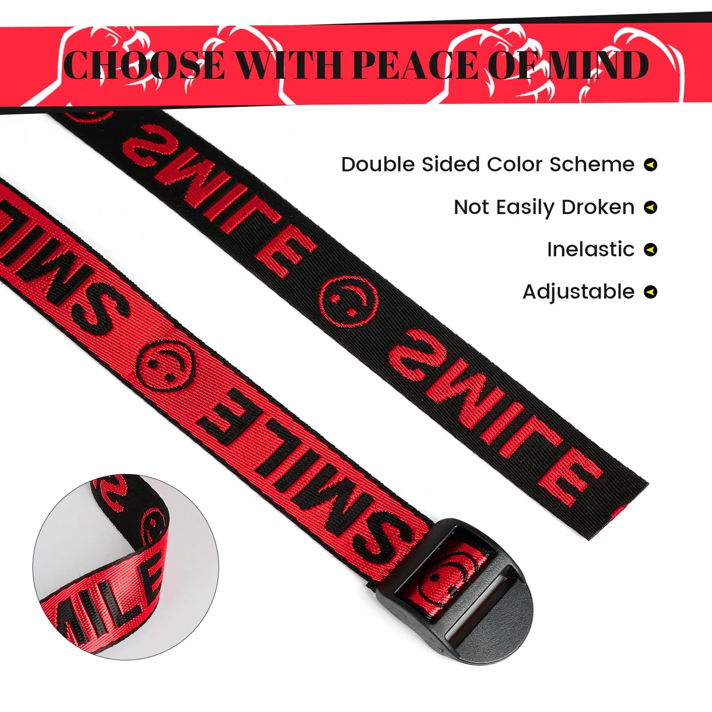 INNOLIFE Arm Wrestling Competition Match Strap Fixed, Non-Slip, no Hand Injury,35in Professional Wrist Table Training Competition Rope(Red Black)