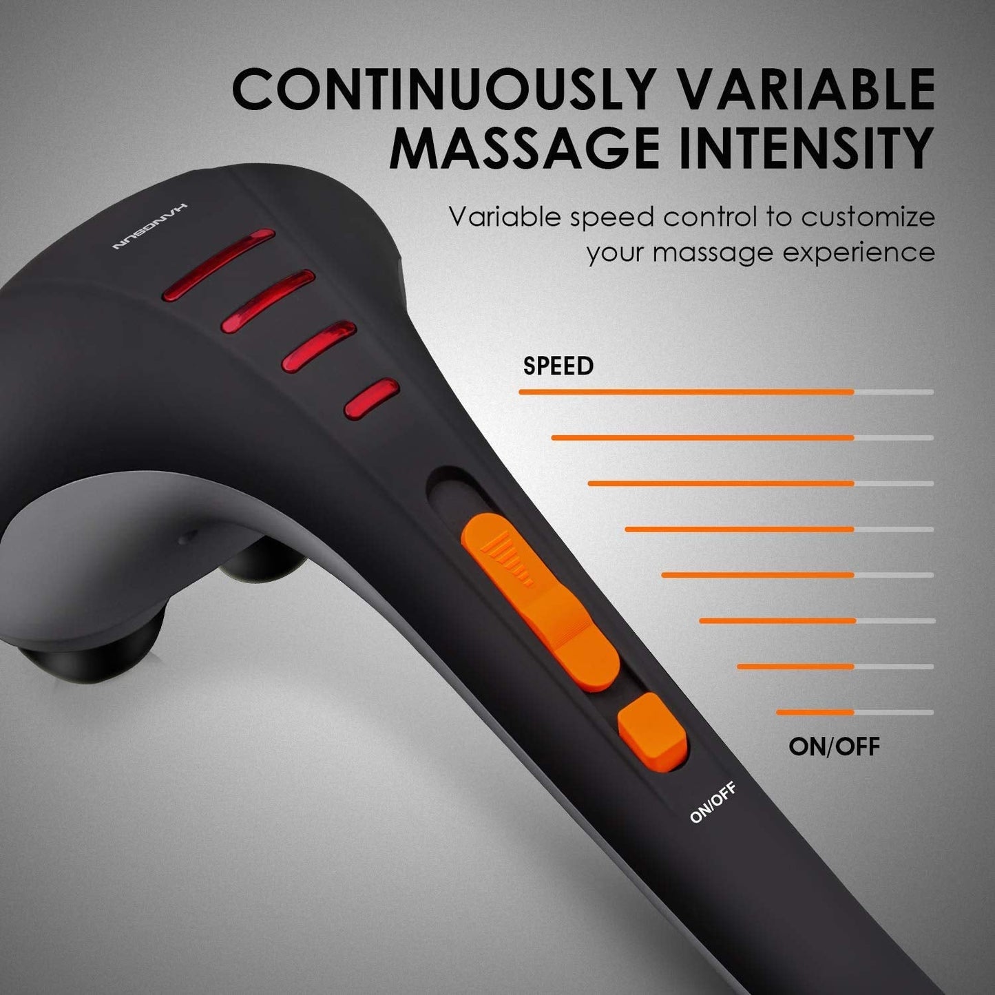 HANGSUN Handheld Neck Back Massager for Pain Relief Deep Tissue, Double Head Full Body Percussion Massage MG400 for Shoulder, Leg, Foot, Muscles