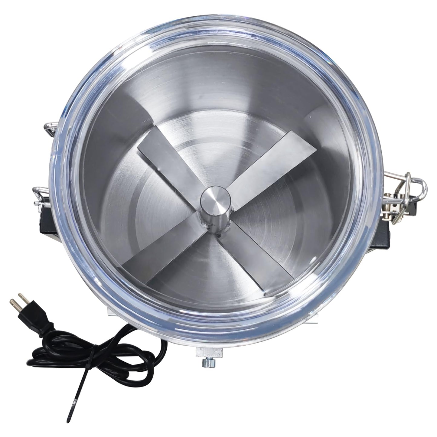 PreAsion 110V 60W Laboratory Mixing Machine for Pellet and Powder - 0.1-3kg Capacity 416/304 Stainless Steel with Timer & Tilting Discharge