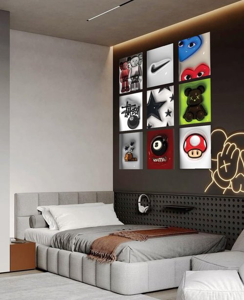 Hypebeast Posters | Trendy Wall Decor for Sneakerheads | 9-Piece Art Print Set (8x10 Inch)