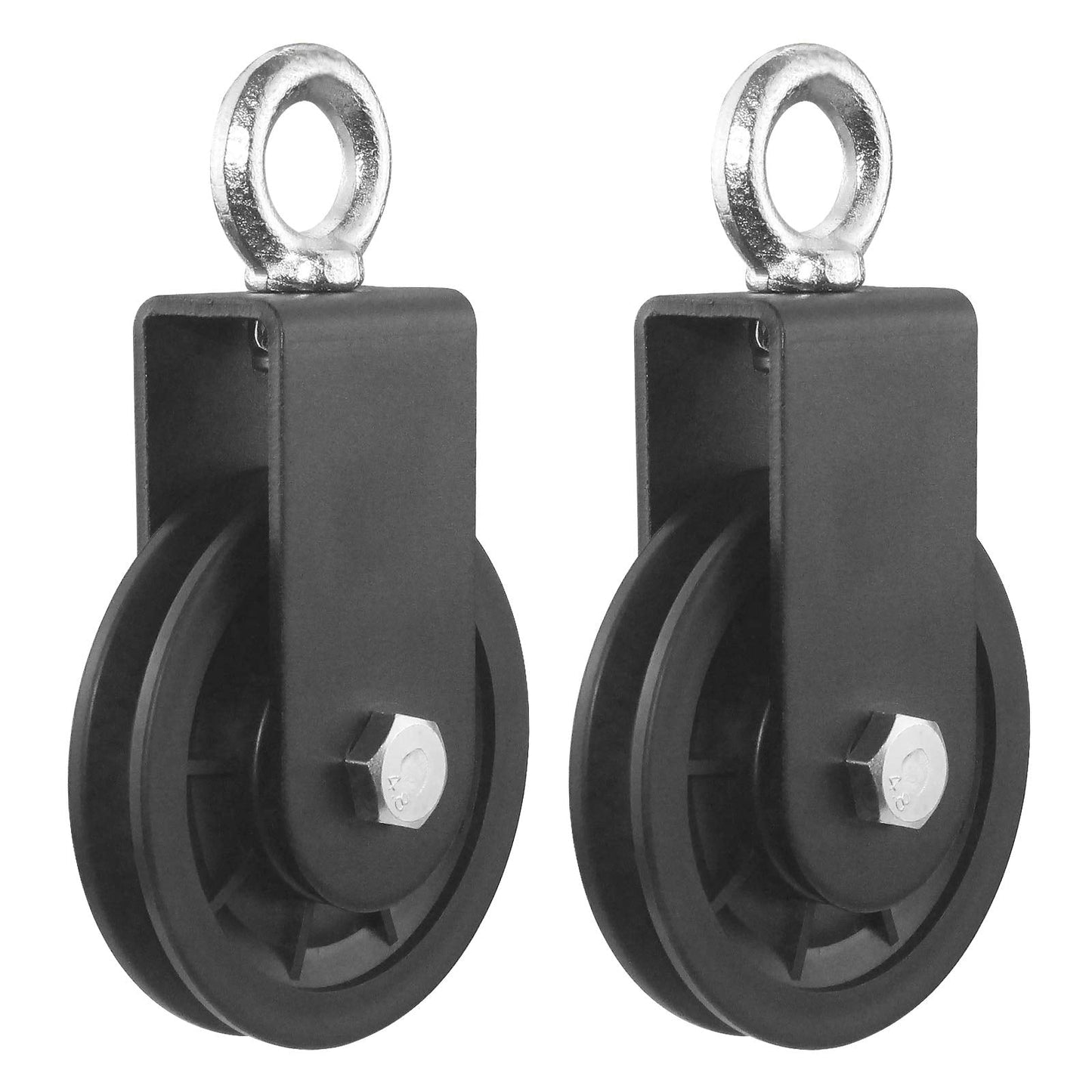 VUAOHIY Cable Pulley - 3.54 In/90 mm 360 Degree Rotation Traction Wheel, Strong Bearing Capacity Pulley System for Home Gym and Lift Cable Machine - 2 Pack