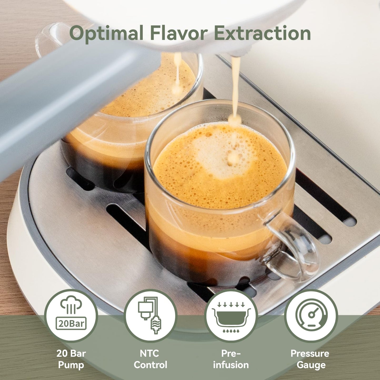 Gevi Espresso Machine 20 Bar with Grinder, Professional Espresso Maker with 35 Precise Grind Settings Burr Coffee Grinders Combos, Super-Automatic Espresso Machines, Ideal for Coffee Lover