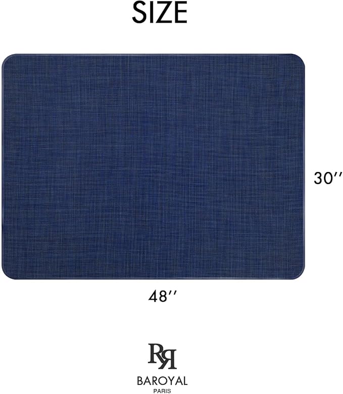 BARoyal Office Chair Mat for Hardwood Floor Under Desk Computer Rolling Chair Mat for Wood/Tile Floor Non-Slip Heavy Duty Desk Rug PVC Plastic Hard Floor Protector 30" x 48"(Indigo)