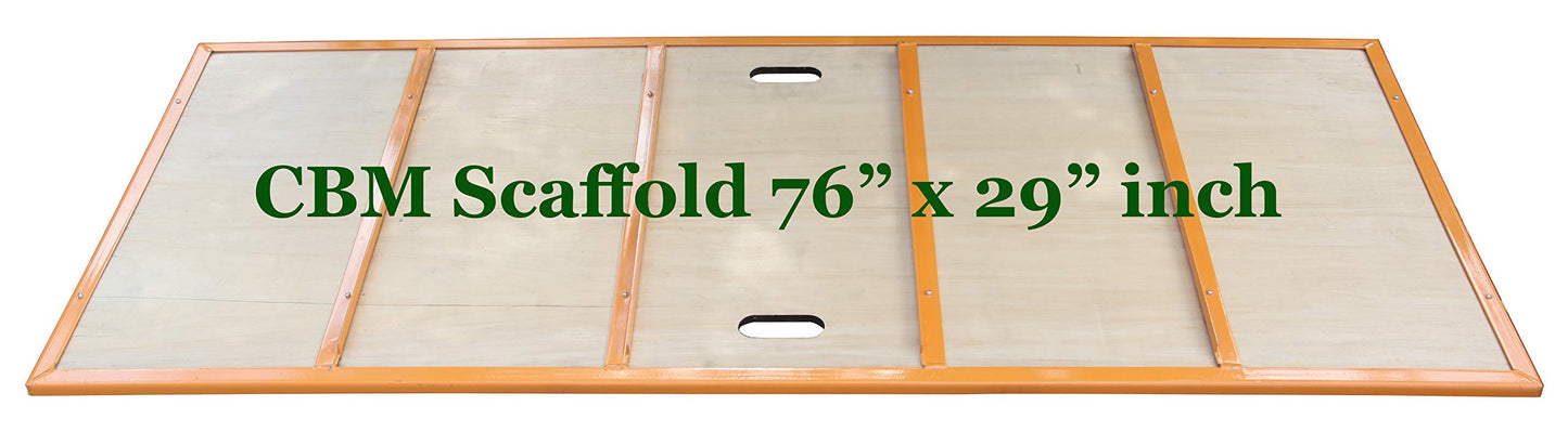 CBM Scaffold MFS Steel Framed Wood Deck 67 Inches x 29 Inches AKA Baker, Utility, Perry (w/o Hatch) Yellow