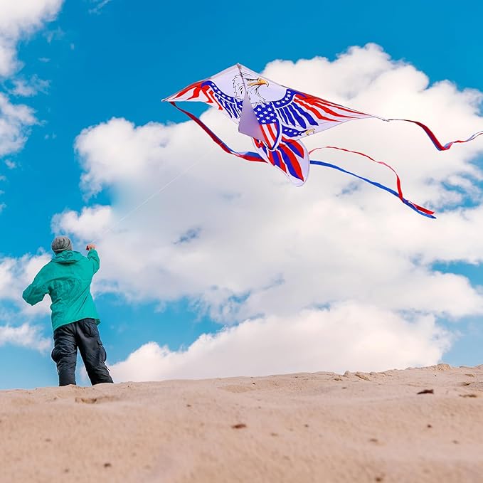 Xida Kites for Kids Ages 4-8, Large Kite for Adults, Easy to Fly Beach Kites with Handle and String,Perfect for Beginners,Beach,and Outdoor Flying Fun