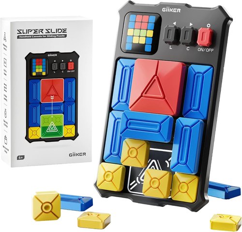 GiiKER Super Slide Puzzle Game - 500+ Challenges Brain Teaser for Kids & Teens | Perfect Travel Toy