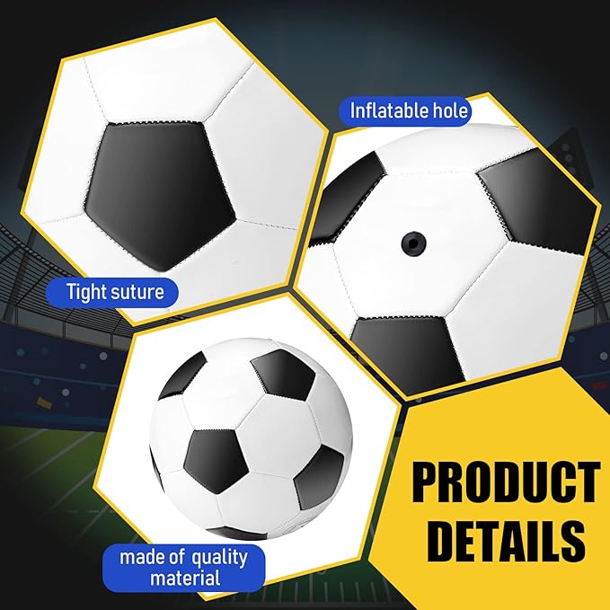 Jerify 4 Pcs Sport Balls Set Official Size Athletic Balls Include Soccer, Football, Basketball, Volleyball for Indoor Outdoor Game Youth Adult Operation Christmas Ball Gifts