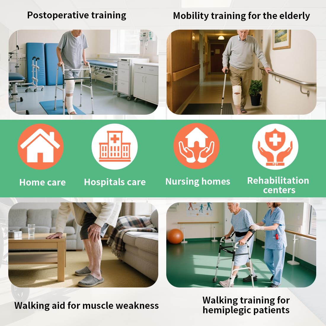 EHUCONELDEX Patient Lift Walking Sling with 4-Way Stretch Fabric,Lift Sling for Standing Support & Mobility Assistance, Padded Patient Transfer Sling for Elderly & Rehabilitation Use(Black, Small)