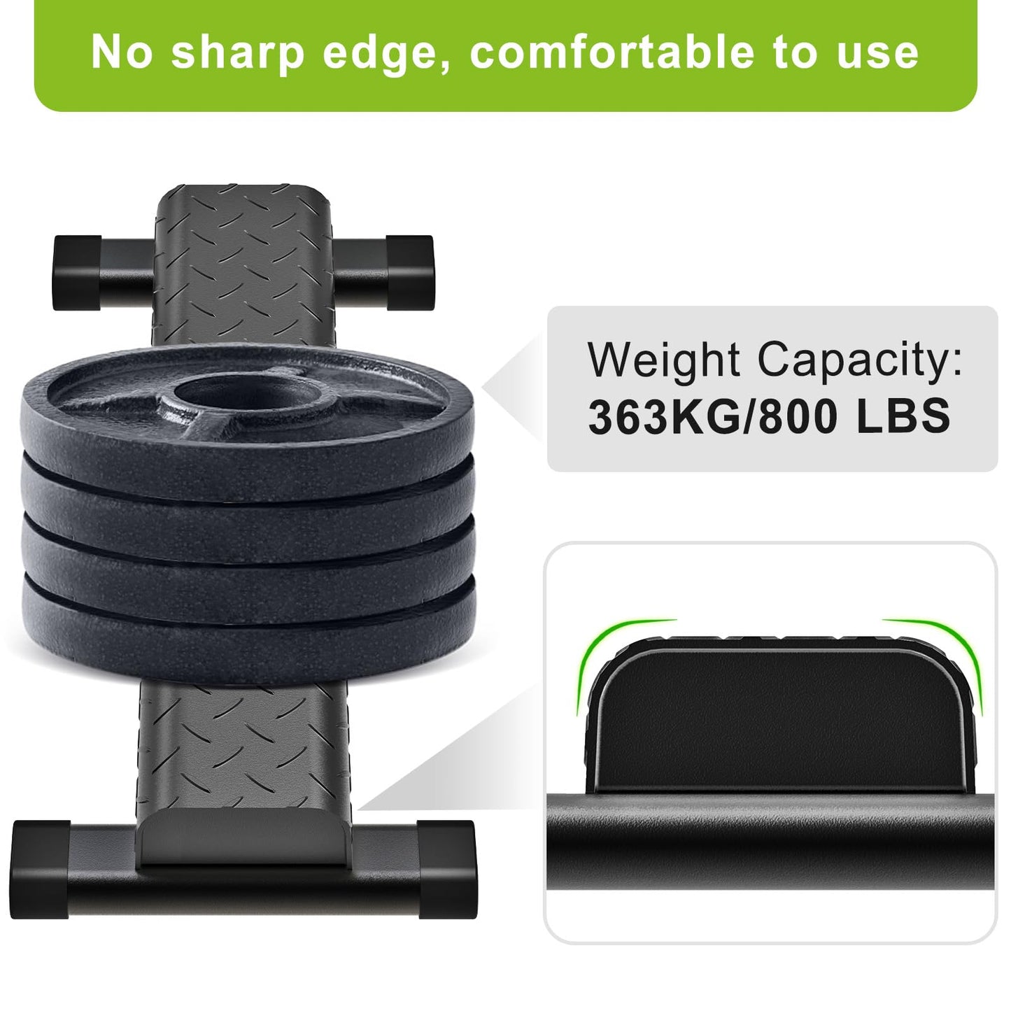 Kipika Versatile Calf Raise Bar - Heavy Duty Steel Standing Calf Raise Machine for Home Gym, Anti-Slip Design - Perfect for Calf Raises, Squats, Foot Stretches & Dip Exercises - Supports up to 800lbs (C: (4.7" Wide Tube))