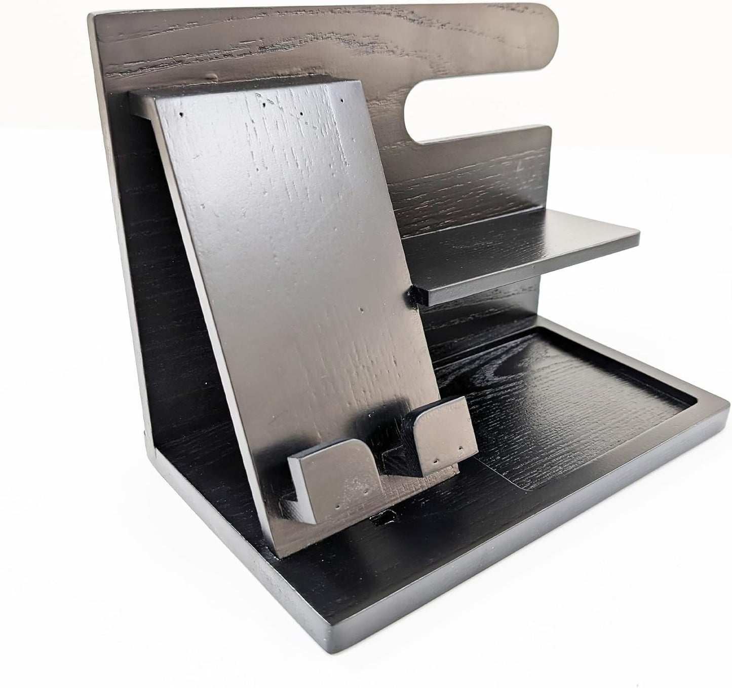 ARTAWEIN Wood Phone Docking Station Ash Key Holder Wallet Stand Watch Organizer Men Husband Wife Anniversary Dad