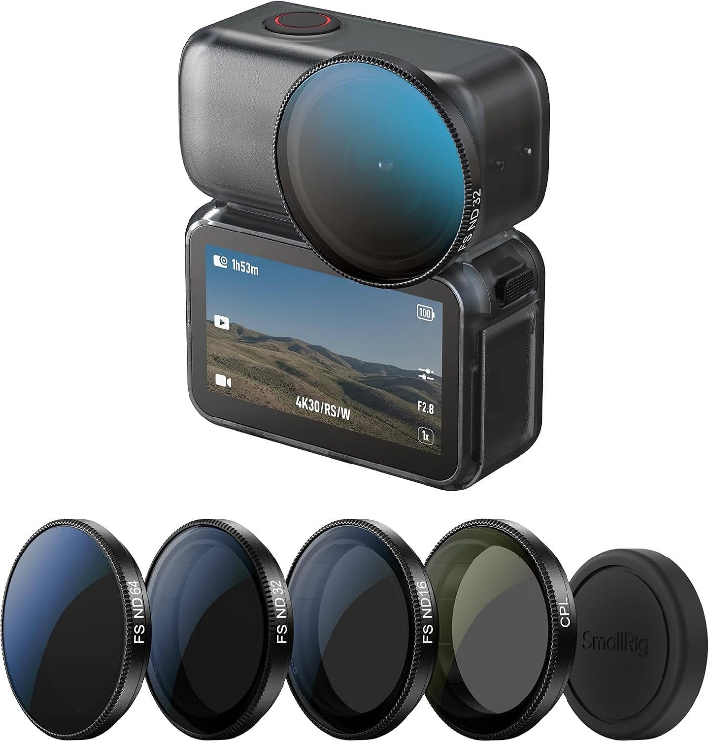 SMALLRIG ND16, ND32, ND64 Nano Filter Kit Only for DJI Osmo Nano, Includes CPL Polarizing Filter, and Filters