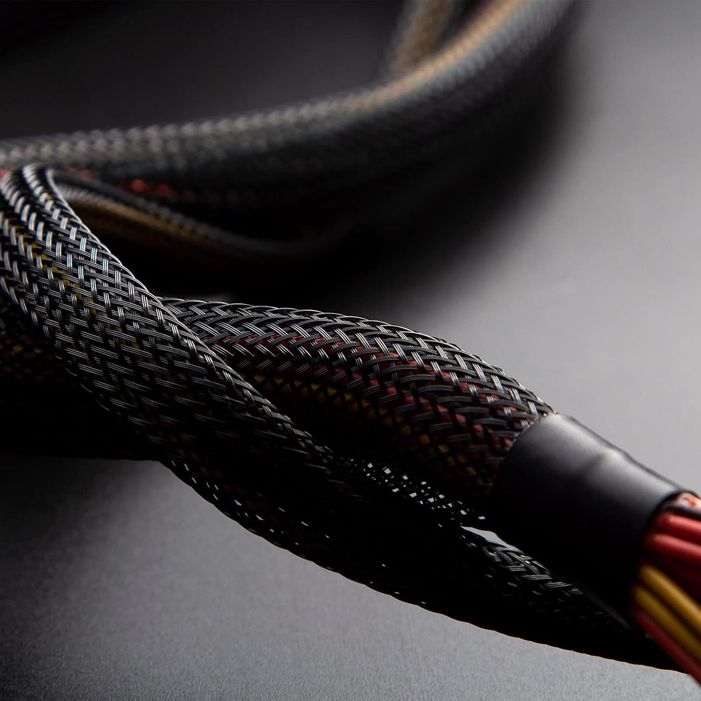 Xuniea 96ft 127 (1/2, 1/4, 3/8 Inch,Black Wire Loom Braided Cable Sleeve Covers Cord Management with Pcs Tube Heat