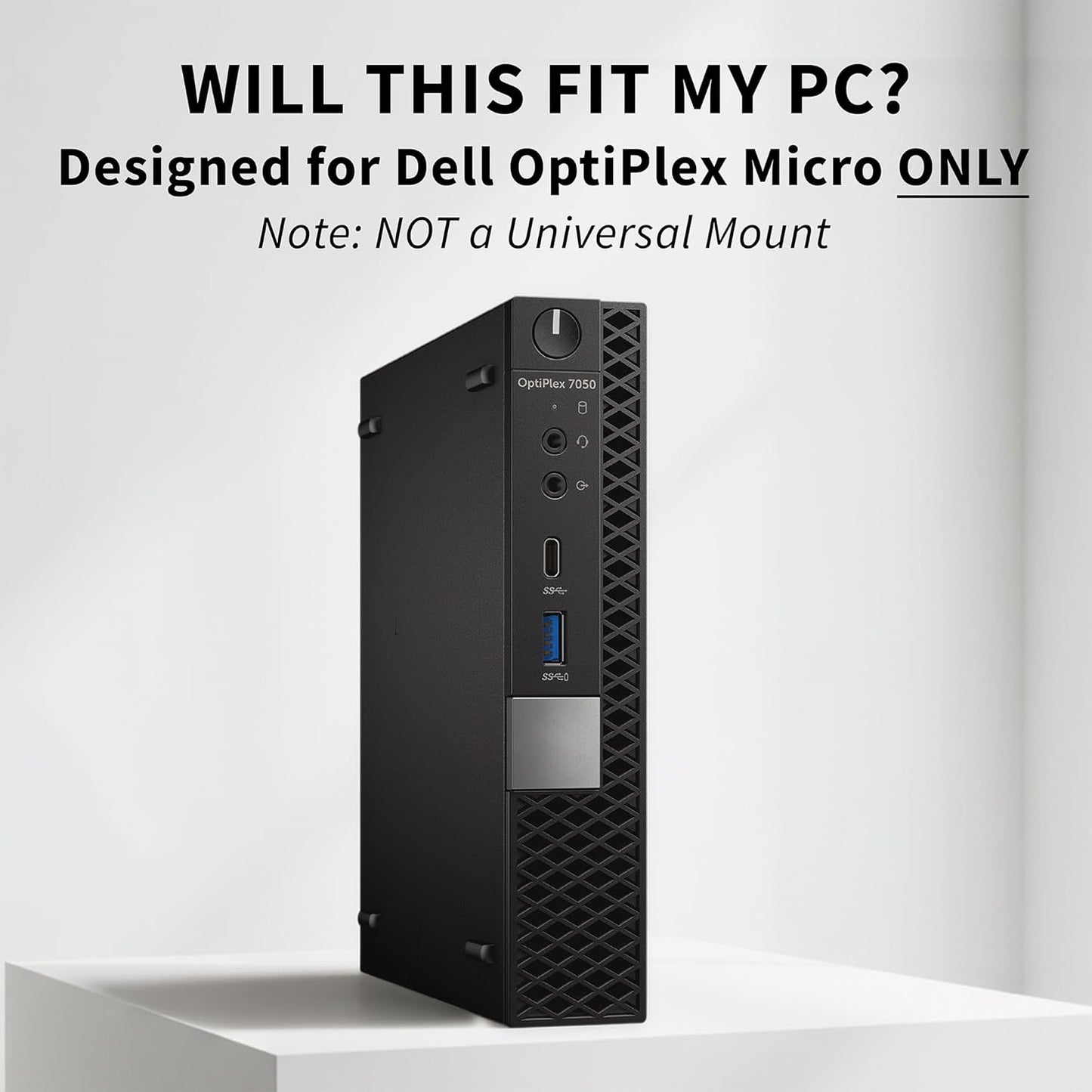 VIVO Mount-DLMM2 Behind Monitor Mini PC VESA Mount Designed for Dell OptiPlex Micro CPU, Monitor Arm Computer Holder
