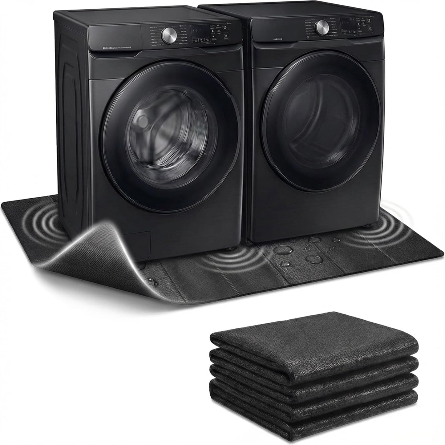 Foldable High-Density Washer Dryer Mat, 68 x 29.5 in, Noise Reduction Anti-Vibration Mat, Waterproof & Non-Slip, Floor Protection – Ideal for Late-Night Laundry & Pet-Friendly Homes