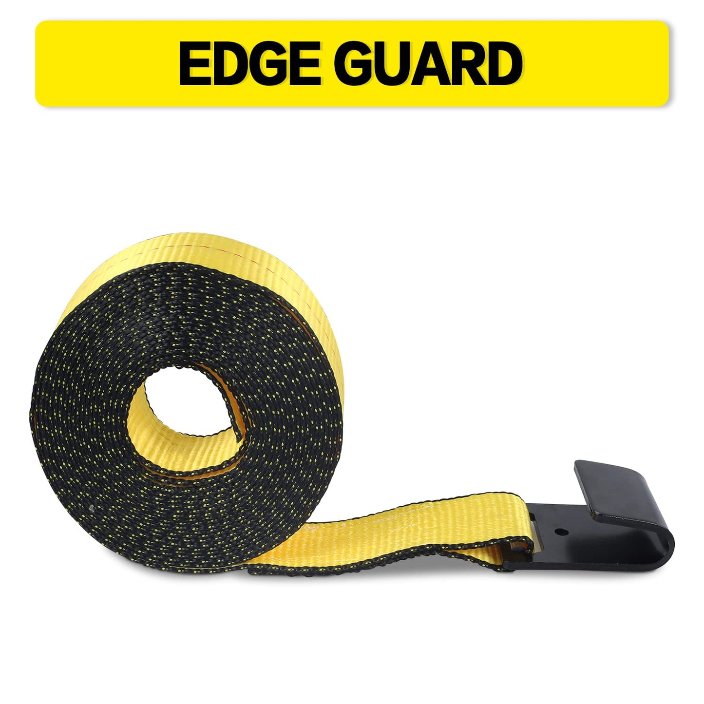 Autofonder 4 Pack 2in x 27ft Flat Hook Ratchet Straps and 10 Pack 4in x 30ft Straps Flatbed 5400lbs