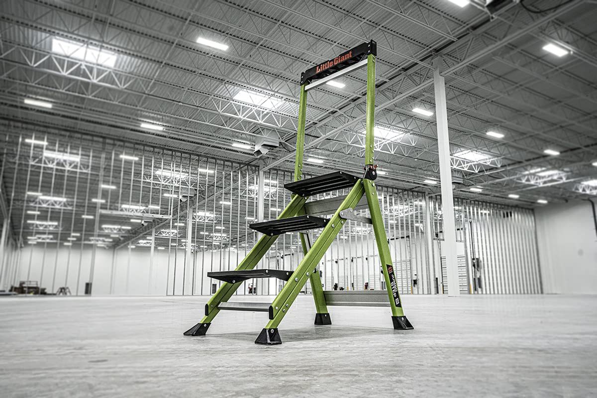 Little Giant Ladders Jumbo 3-Step FG, Hi-viz Green, 11933