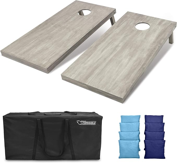 GoSports 4 ft x 2 ft Regulation Size Wooden Cornhole Boards Set - Includes Carrying Case and Bean Bags (Choose Your Colors) Over 100 Color Combinations