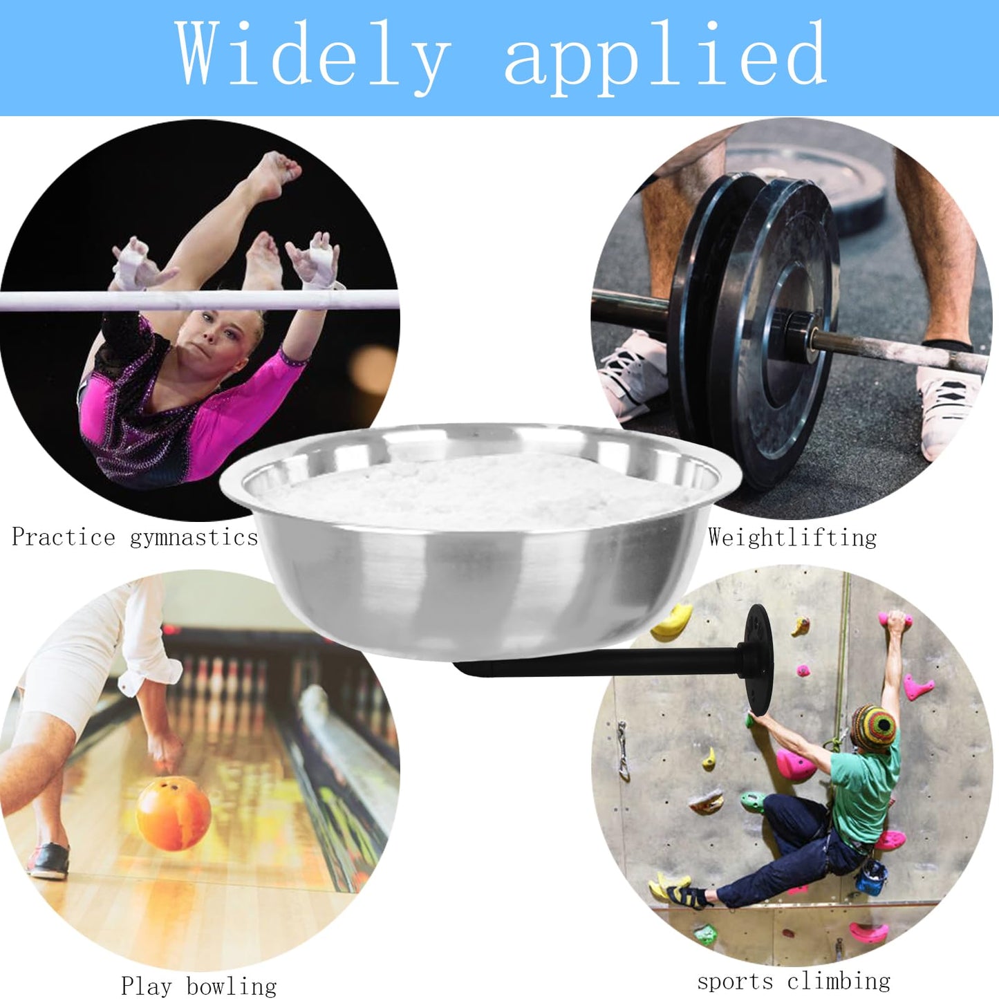 IMCCSPTP Gym Chalk Stand,Gym Chalk Bowl,Chalk Bowl Container Suitable for Rock Climbing, Weightlifting and Various Gyms
