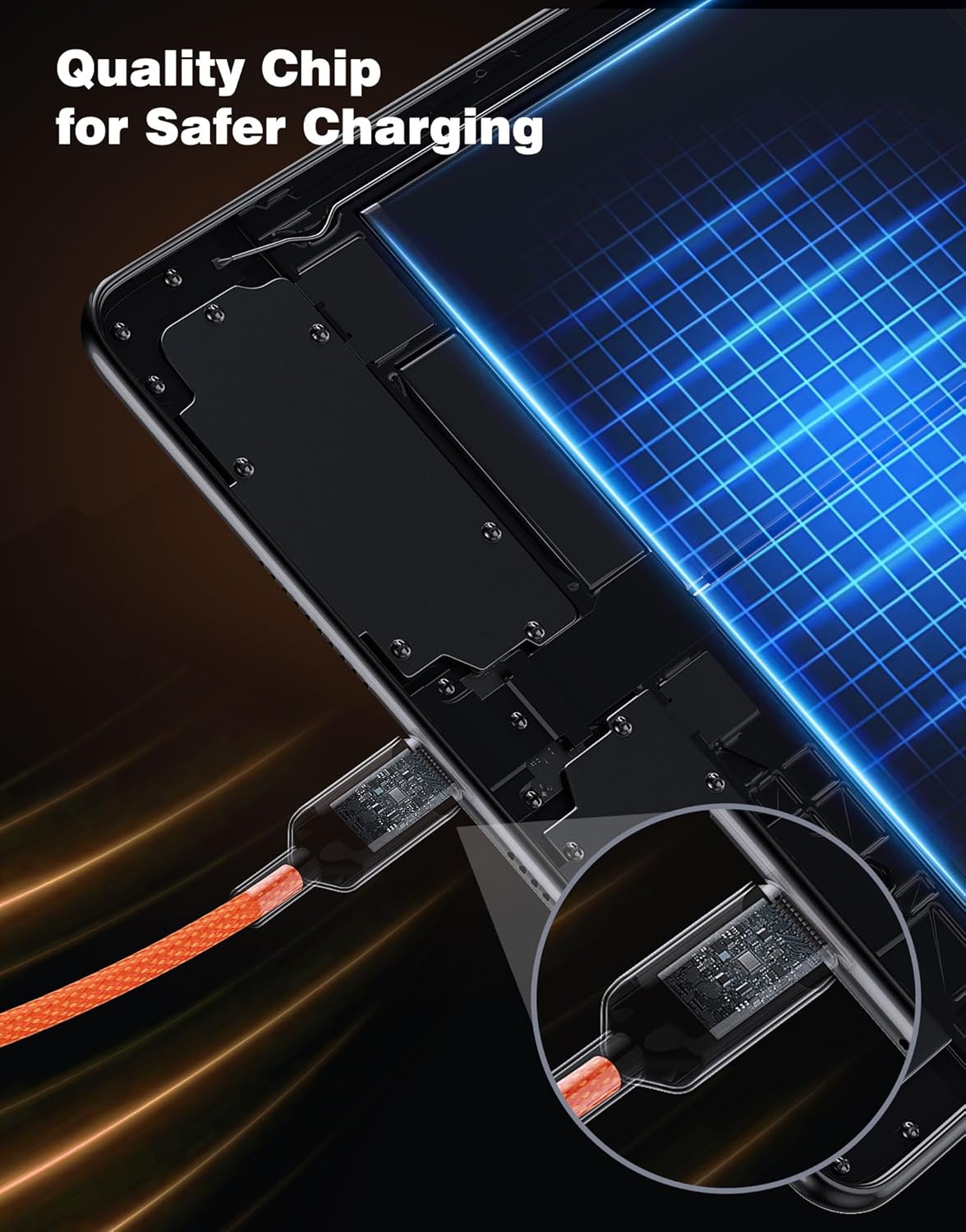 3ft 17/17e/Air/16/16e/15 USB C to USB C Braided Cable w/SIM Eject Tool, Car Play Charger Cord for Apple iPhone Pro Max