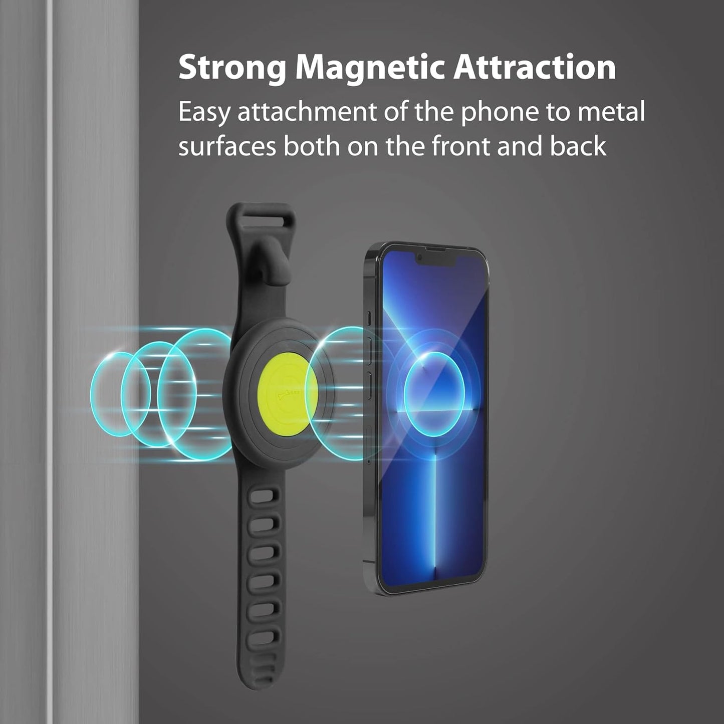 Bone Magnetic Gym Phone Mount, MagSafe Stroller Phone Holder for Workout & Indoor Cycling, Scratch-Free & Anti-Slip