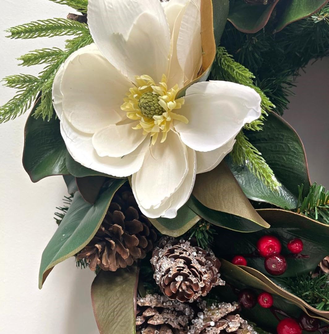 Skiennix Artificial Floral Wreath - Handcrafted Year-Round Decor for Front Door & Indoor/Outdoor Use