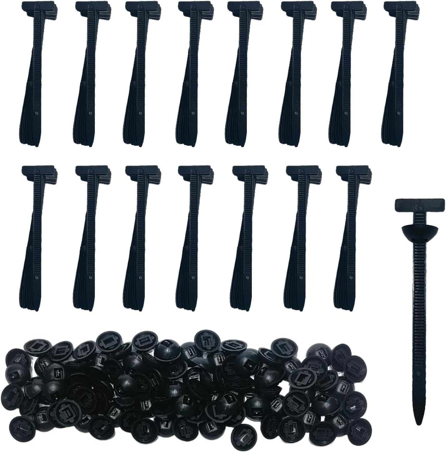 EKIONBY 150Pcs Zip Ties, Cable Ties, Nylon Universal Cable Tie Buckle, Heavy Duty Self-Locking Zip Ties, With Pin