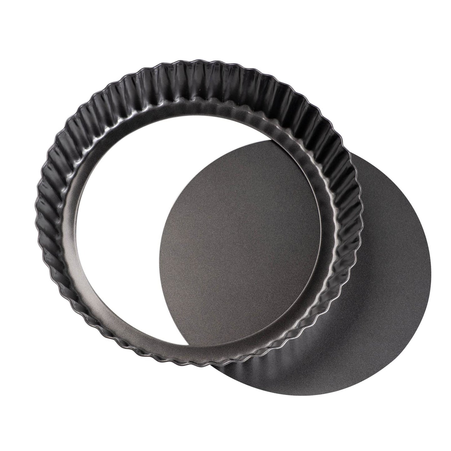 Dootafy Deep Dish Quiche Pan, 11” x 2” Tall Pie Pan Deep Tart Pan with Removable Bottom, Nonstick Large Fluted Tart Mold Loose Base Round Deep Pizza Pan for Baking Easter Pie