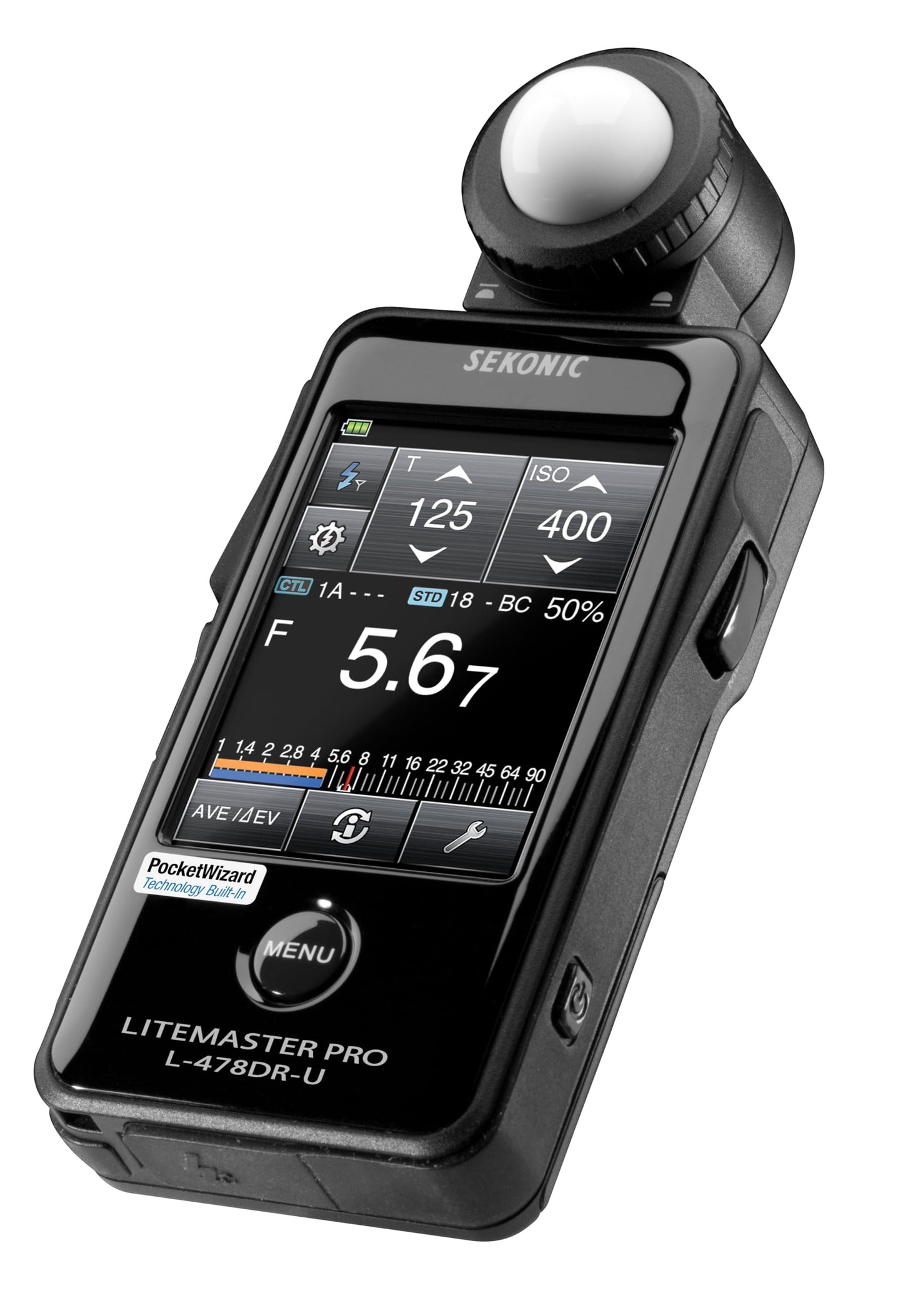 Sekonic L-478DR-U Pocket Wizard Lightmeter With Exclusive USA Radio Frequency And Exclusive 3-Year Warranty,Black,401-477