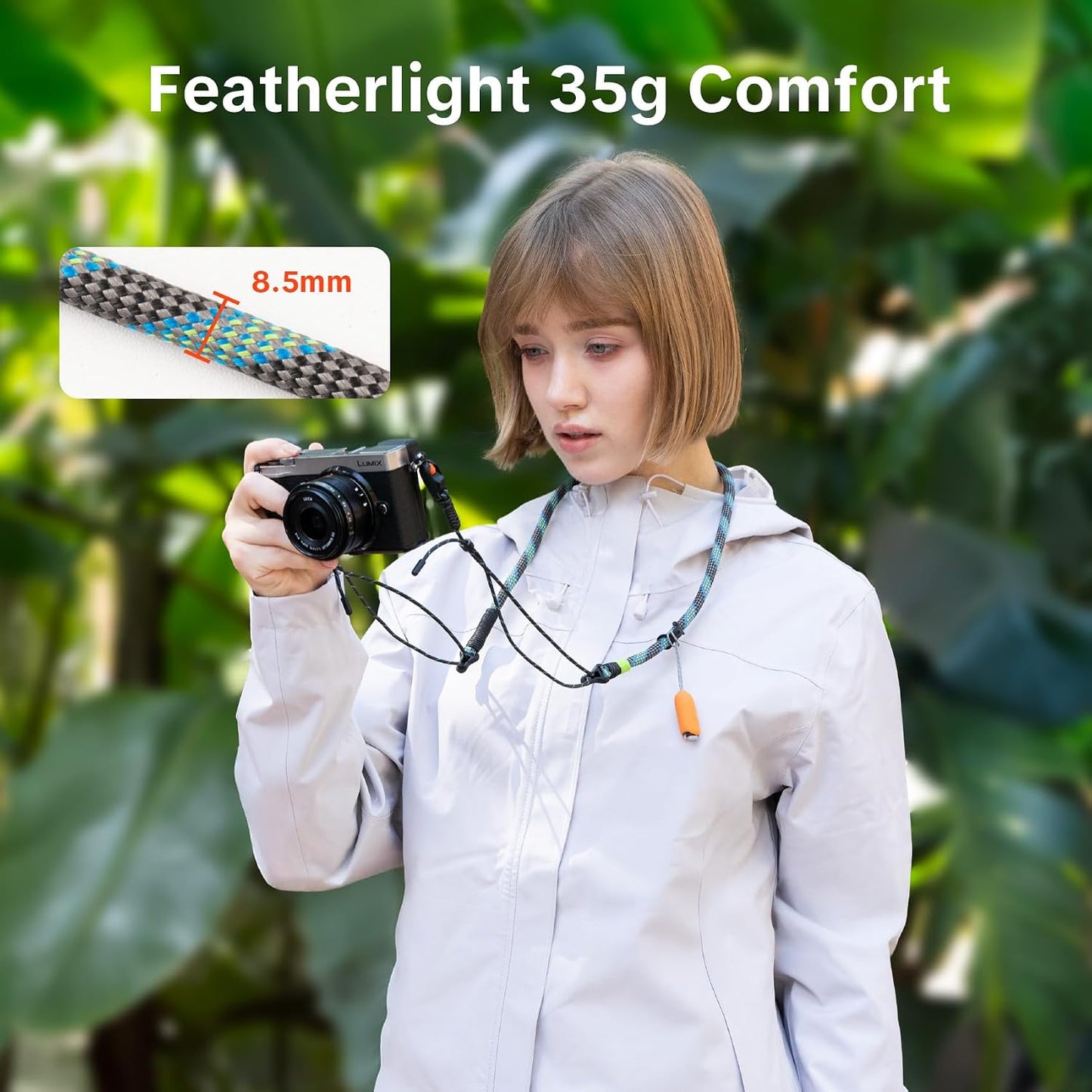 32.2-53.5in 66.1lb PGYTECH Camera Shoulder Strap Slim Outdoor Style, Adjustable Quick Release Neck Strap for Compact