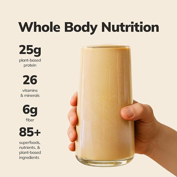 Ka?™Chava Whole Body Meal Shake Chai 2 lb ??Vegan Protein Powder with 85+ Superfoods & Greens ??Plant-Based Meal Replacement with Probiotics & Digestive Enzymes ??Gluten & Dairy Free (15 Servings)