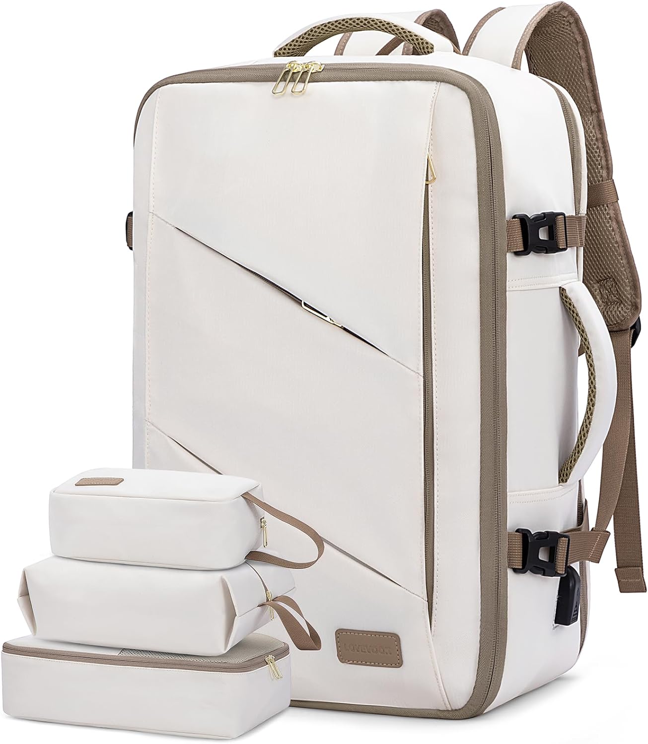 Backpack, 40L 3 Packing Daypack LOVEVOOK Travel Carry on Large Personal Item Travel Bag for Men & Women Flight Approved