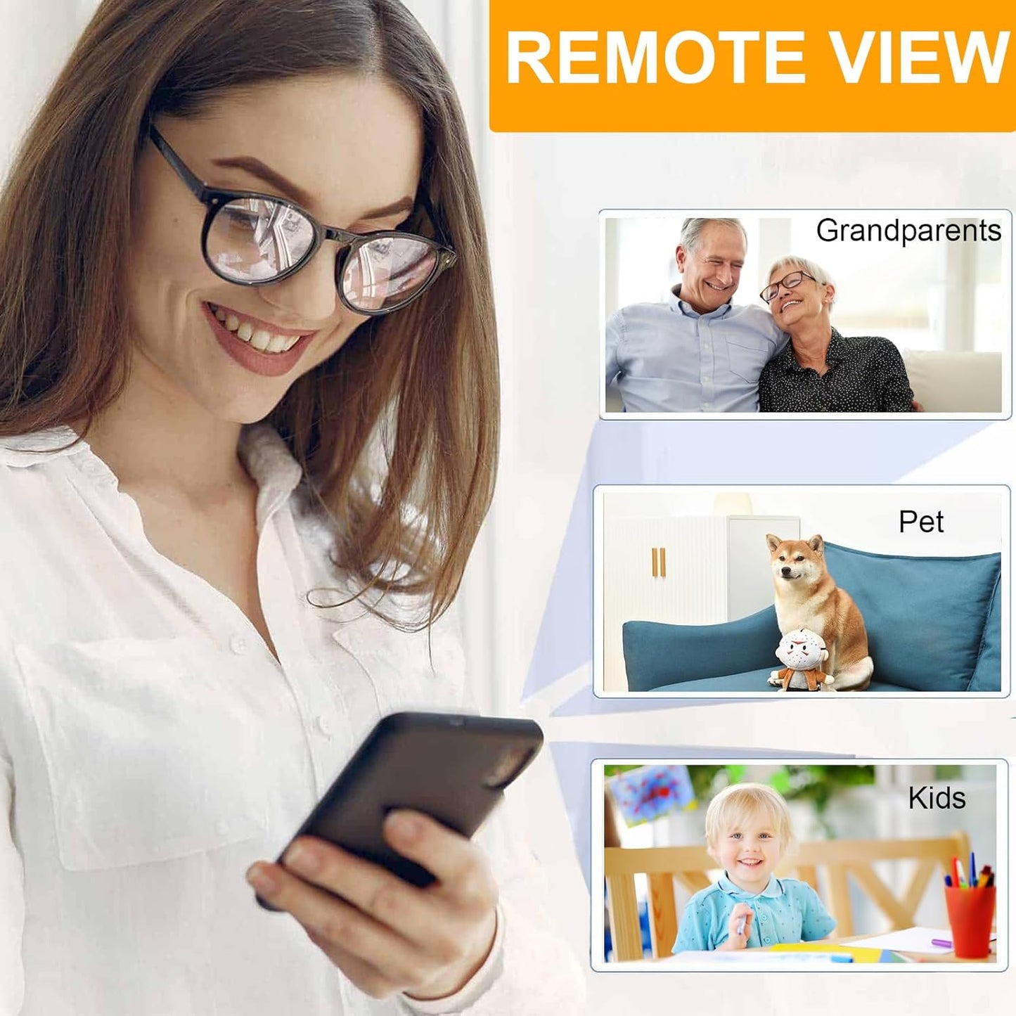 senri Wireless Camera Hidden Cameras, Mini Nanny Cam Smart Home, Small Indoor Outdoor Camera with Remote View