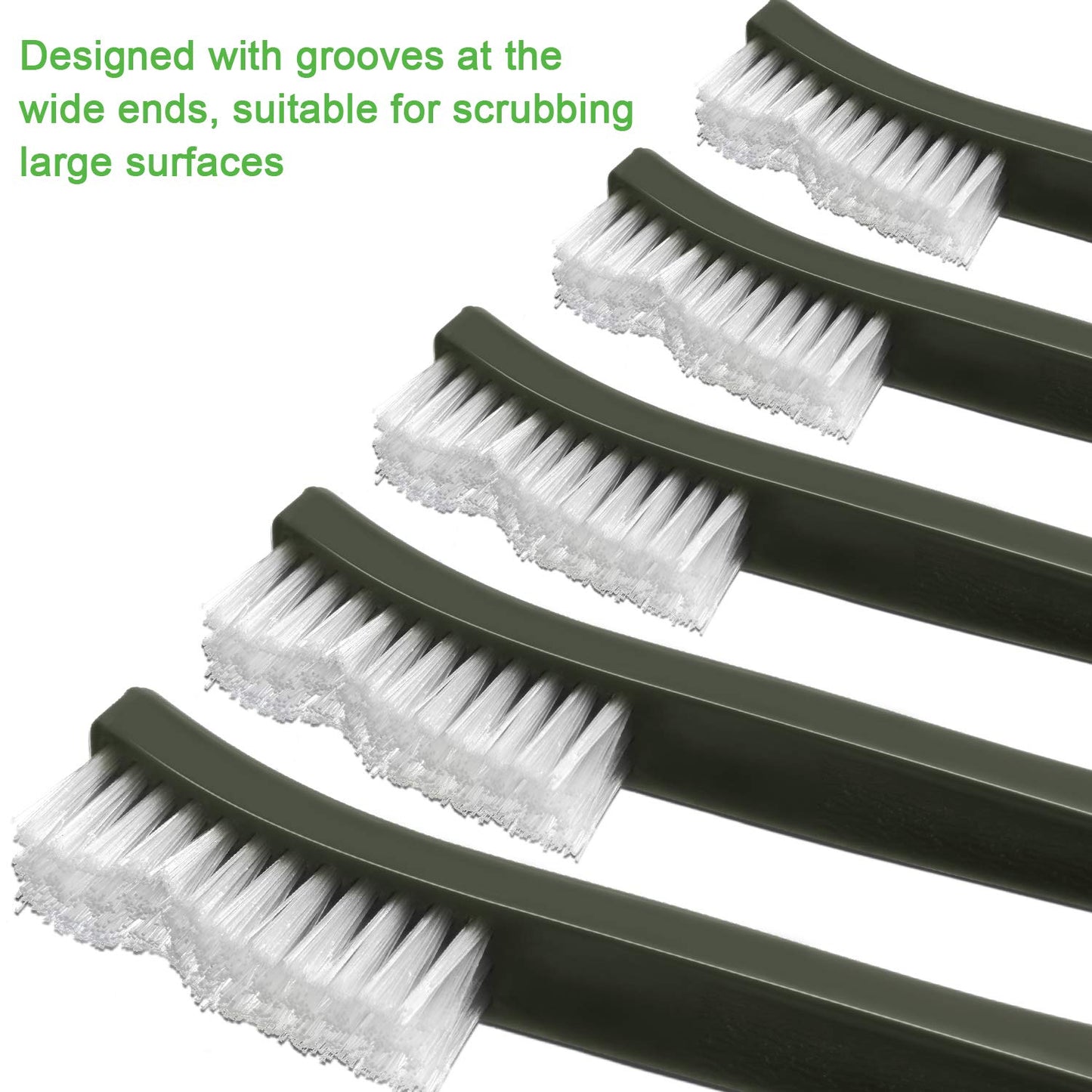 Boao 20 Packs Double-Ended Gun Cleaning Brushes 7 Inch Nylon All Purpose Cleaning Brush with Plastic Handle (White)