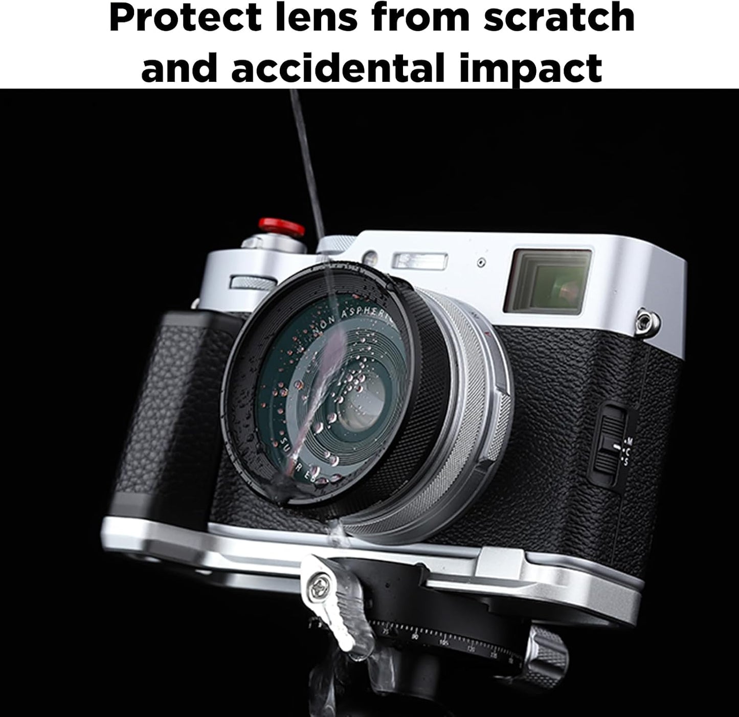 Haoge LUV-X54B X100VI X100V Metal Lens Hood with MC UV Protection Multicoated Ultraviolet Lens Filter for Fujifilm Fuji