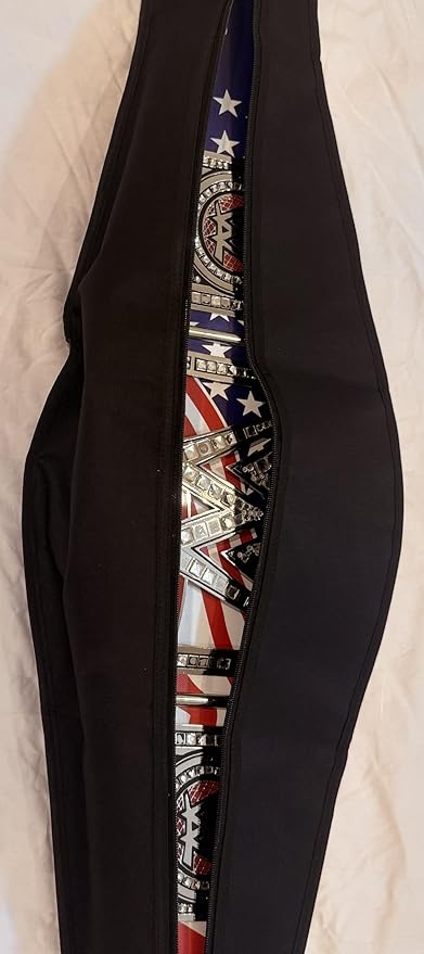 Wrestling, Boxing, Trophy Belt, FFL, Universal Replica Championship Belt Protective Cover, Carry Cover, Water and Humidity Resistant, Black and Red Colors