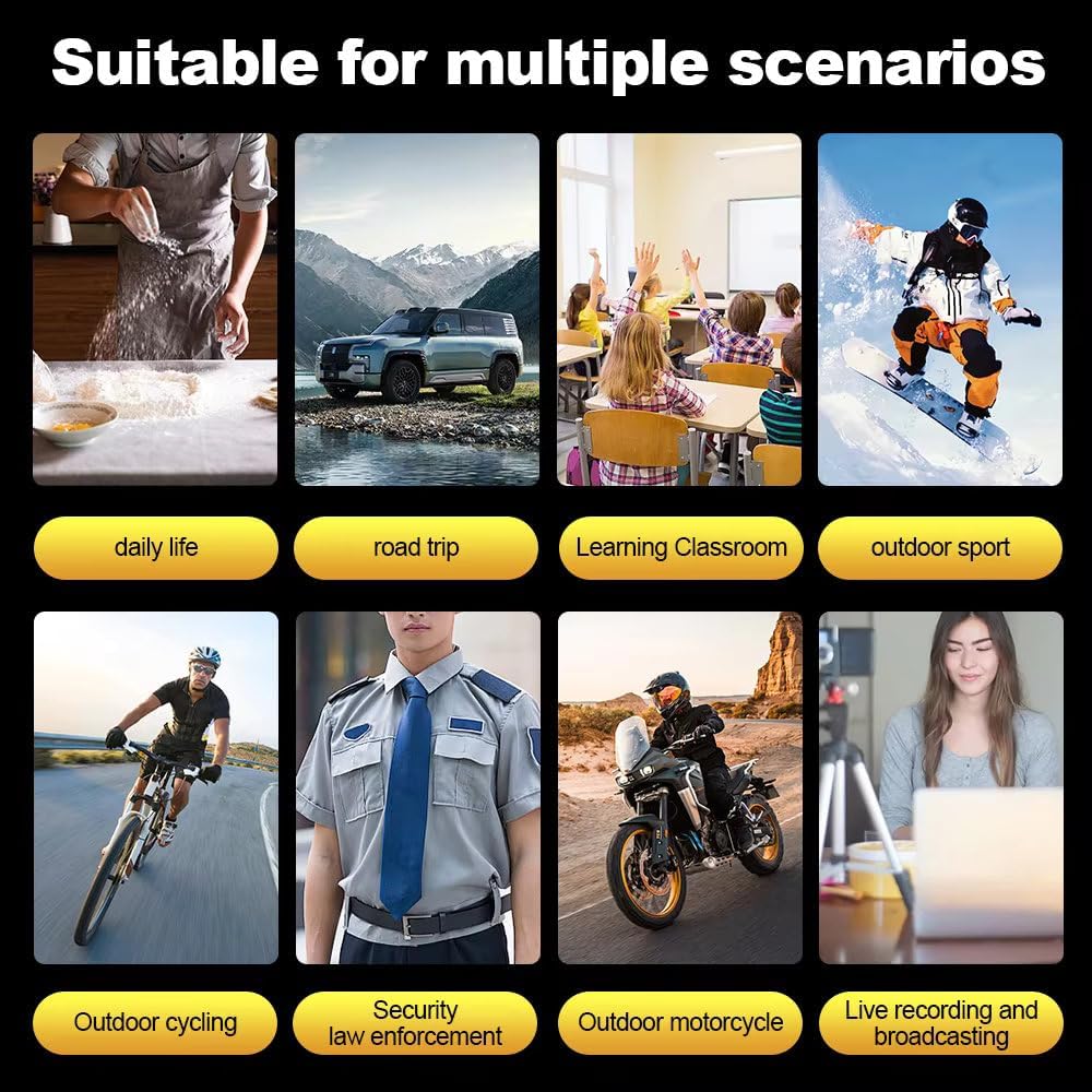 KATZEIST 1.5Screen 64GB Card,1080P 180 Mini Body Camera Video Recording with Memory Wearable Personal Bodycam