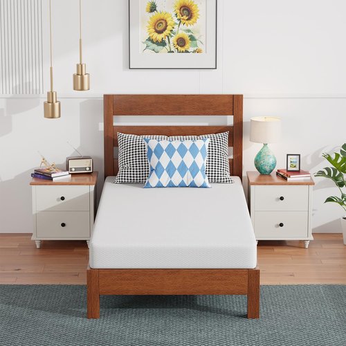 FDW 6-Inch Twin Mattress - Medium Firm Support, Breathable Foam & Washable Zipper Cover | CertiPUR-US Certified