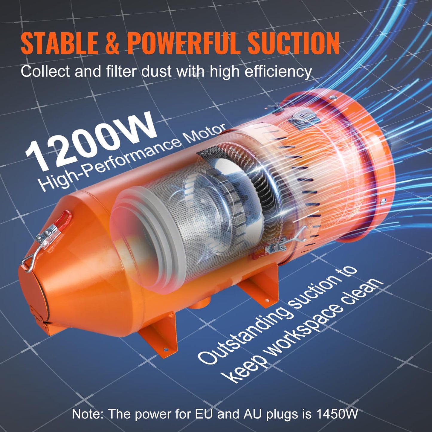 Dust Collection System: 1.6-HP Dust Collector Media Reclaimer with 1.8 Gallon Capacity - Universal Fit for Sandblaster Cabinets and Media Blasters