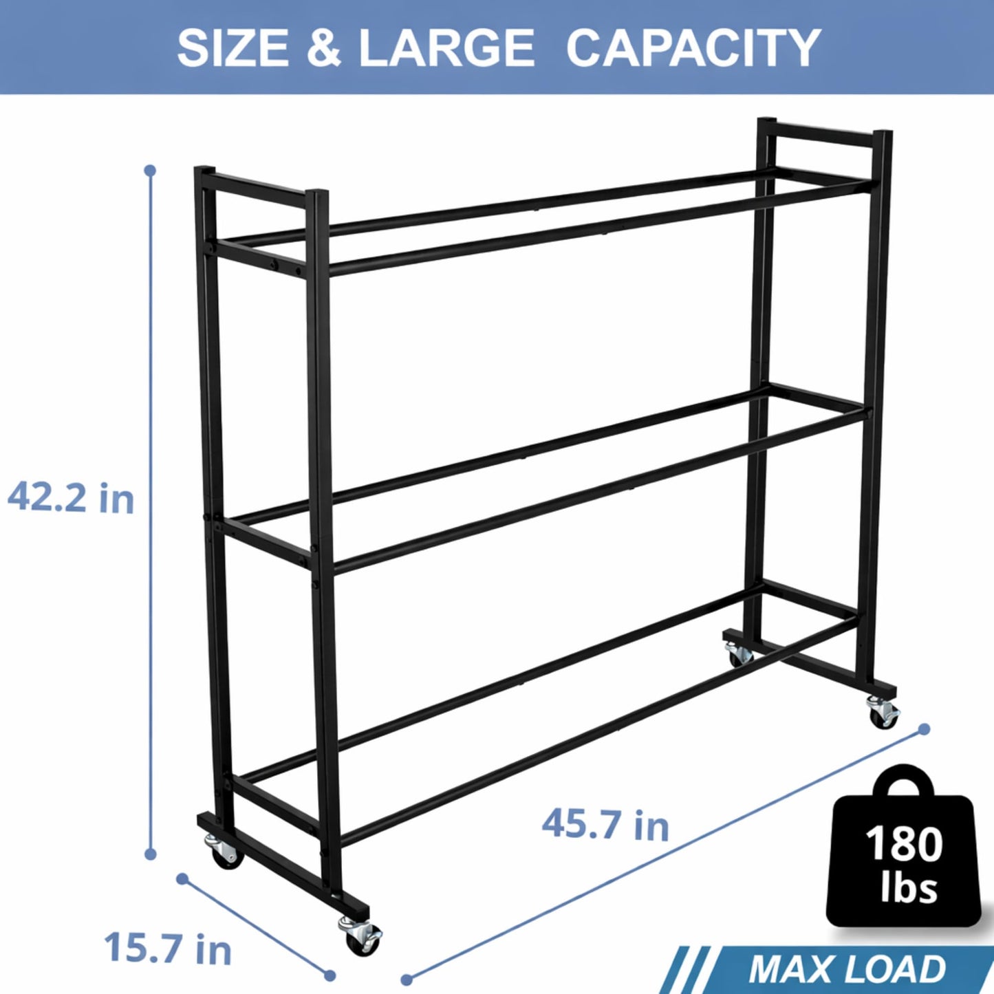 DECORDEEP Medicine Ball Rack, Heavy Duty Medicine Ball Storage Stand, Rolling Med Ball Holder and Organizer for Home, Gym