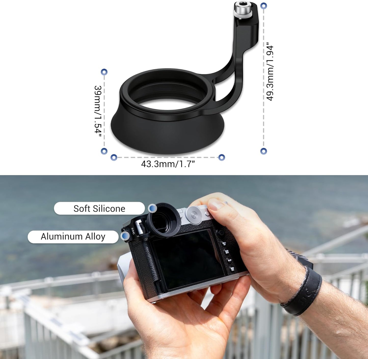 100RF GFX100RF 100 Extended GFX Eyecup Eyepiece, Round Soft Silicon Viewfinder Eye Cup Eyeshade Cover Protector