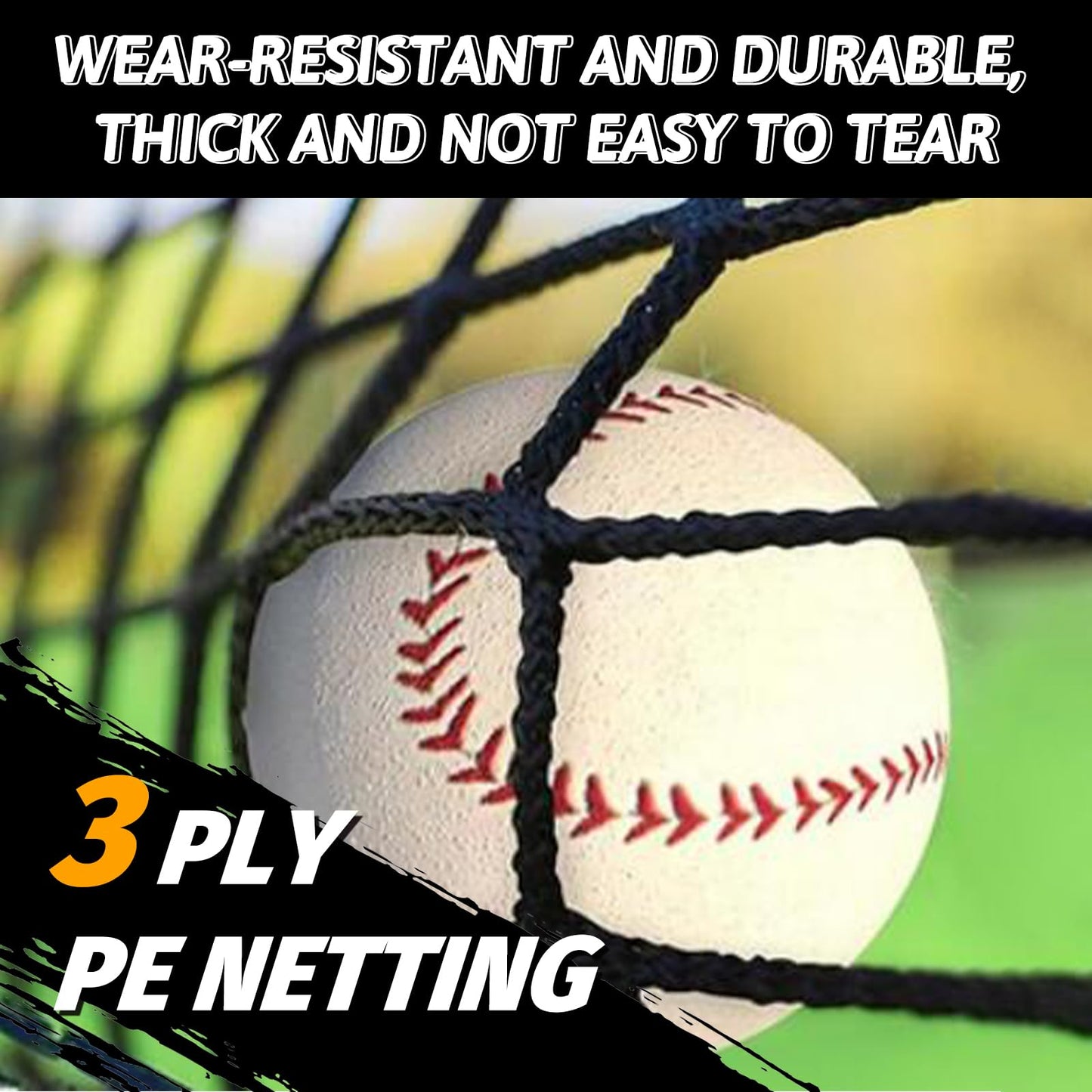 Kapler Baseball Batting Cage Net - 13ft x 10ft x 8ft Secure Steel Frame and Heavy Duty 4 Ground Stakes - Solo or Team Training for Backyard Field Outdoor Indoor Use