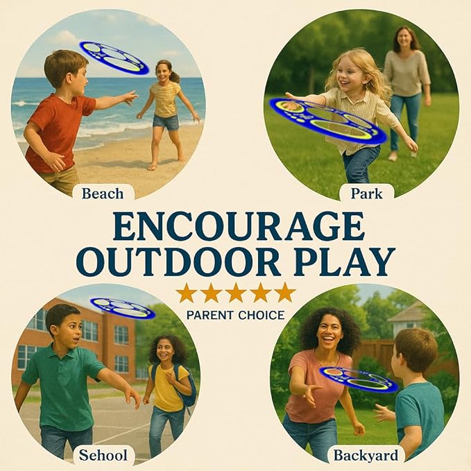 Giant Flying Disc Soft, Foldable & Floats in Air - Encourage Outdoor Play & Family Fun - Great for Kids, Parent-Child Interaction, and School Activities