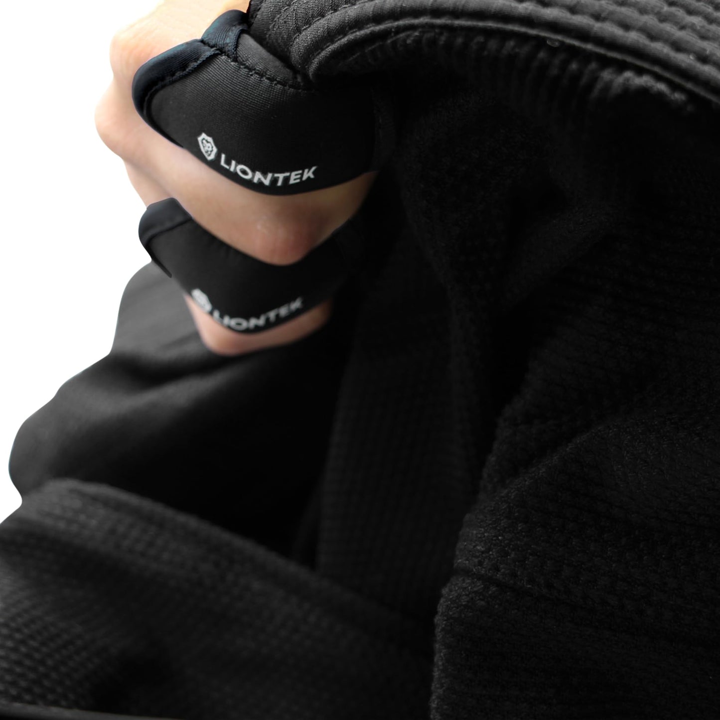 LIONTEK Single Finger Sleeve Pair - Sports Compression Finger Sleeve for BJJ, MMA, Basketball, Weight Lifting, and More (X-Large)