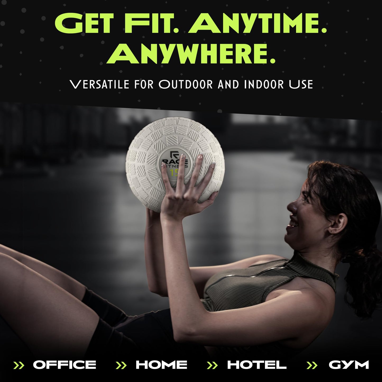 Rage Fitness Slam Balls for Exercise, Tread Texture For Firm Grip, Full Body Exercise Ball, Soft Slam Ball for Exercise, 10lb Weighted Smash Ball, Perfect Toning Ball for Flexibility and Core Workouts