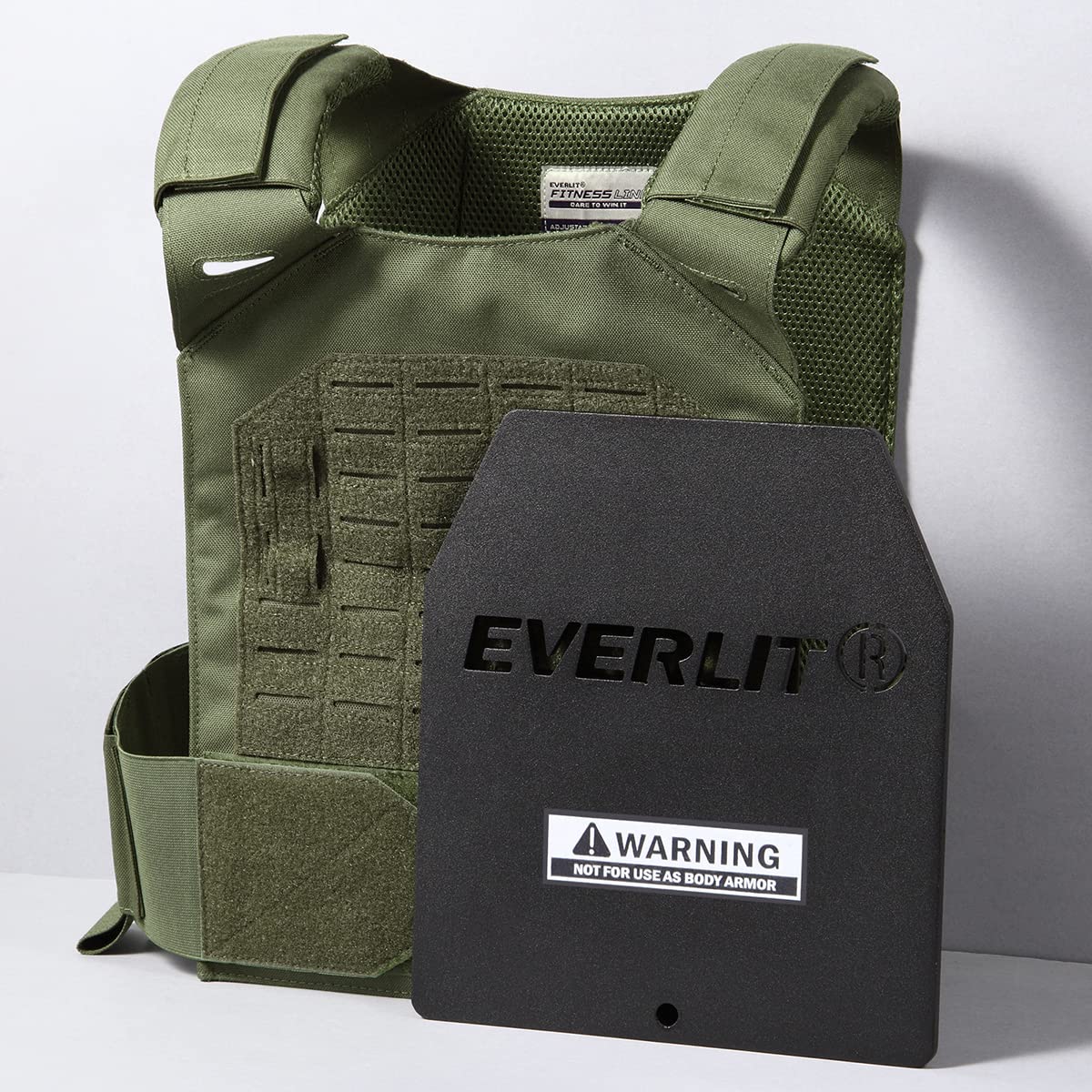 EVERLIT Adjustable Weighted Vest 14 Lbs/ 20 Lbs, Weight Included, for Body Weight Training Fitness Workout Running for Men Women (Black, 18 Lbs)